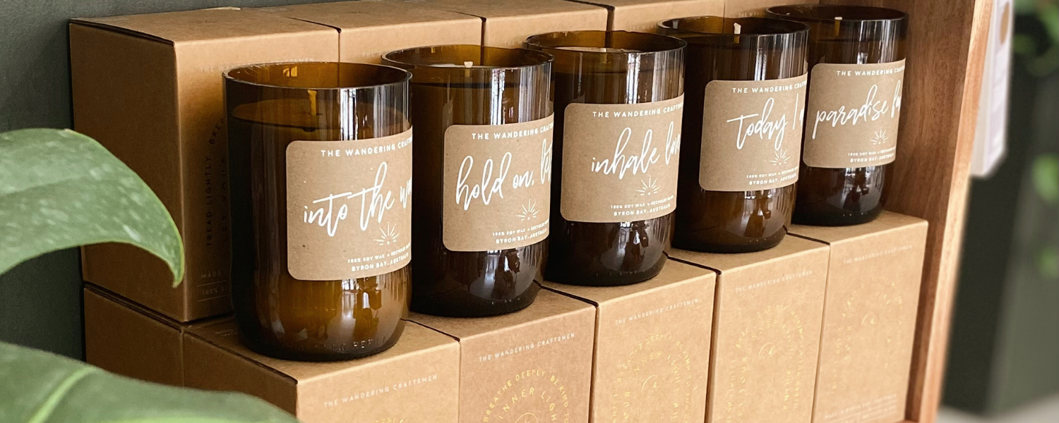 The Wandering Craftsmen Candles - Polly and Co Muswellbrook