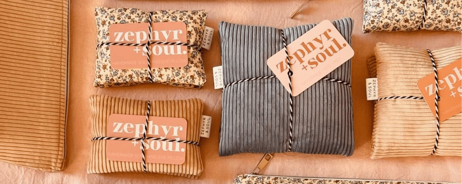 ZEPHYR & SOUL l Heat Packs, Scrunchies & Makeup Bags