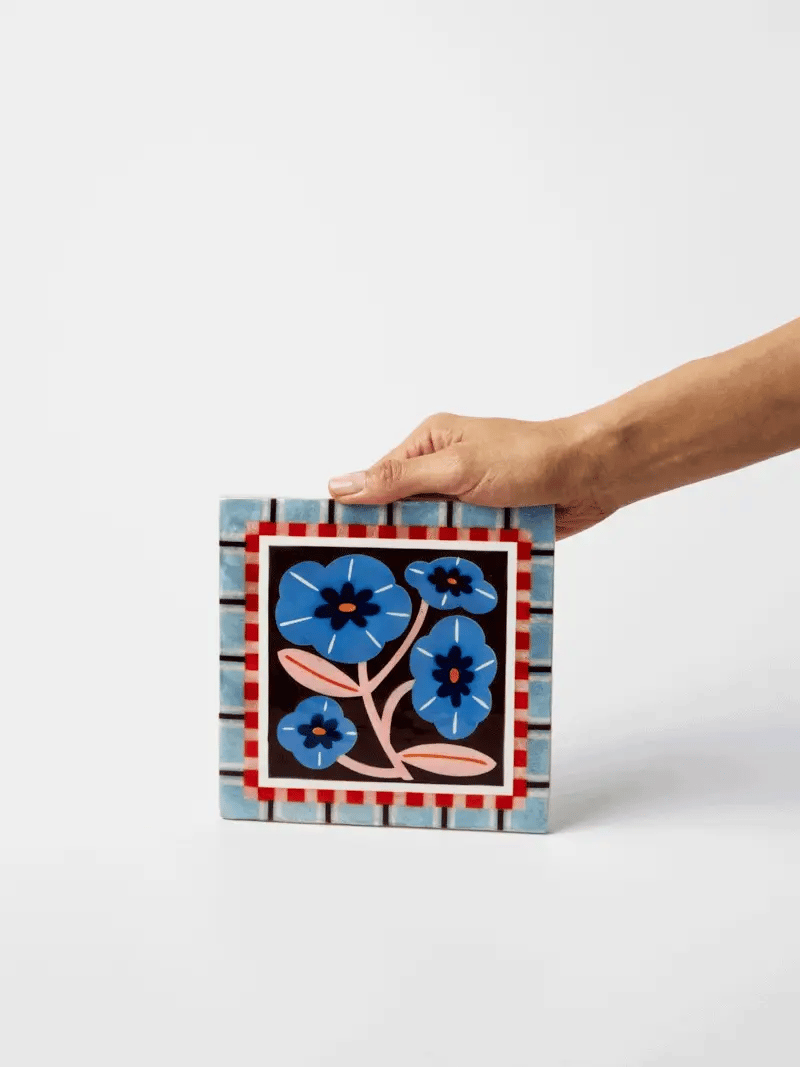 Bloom Nouveau Blue Square by Jones &amp; Co