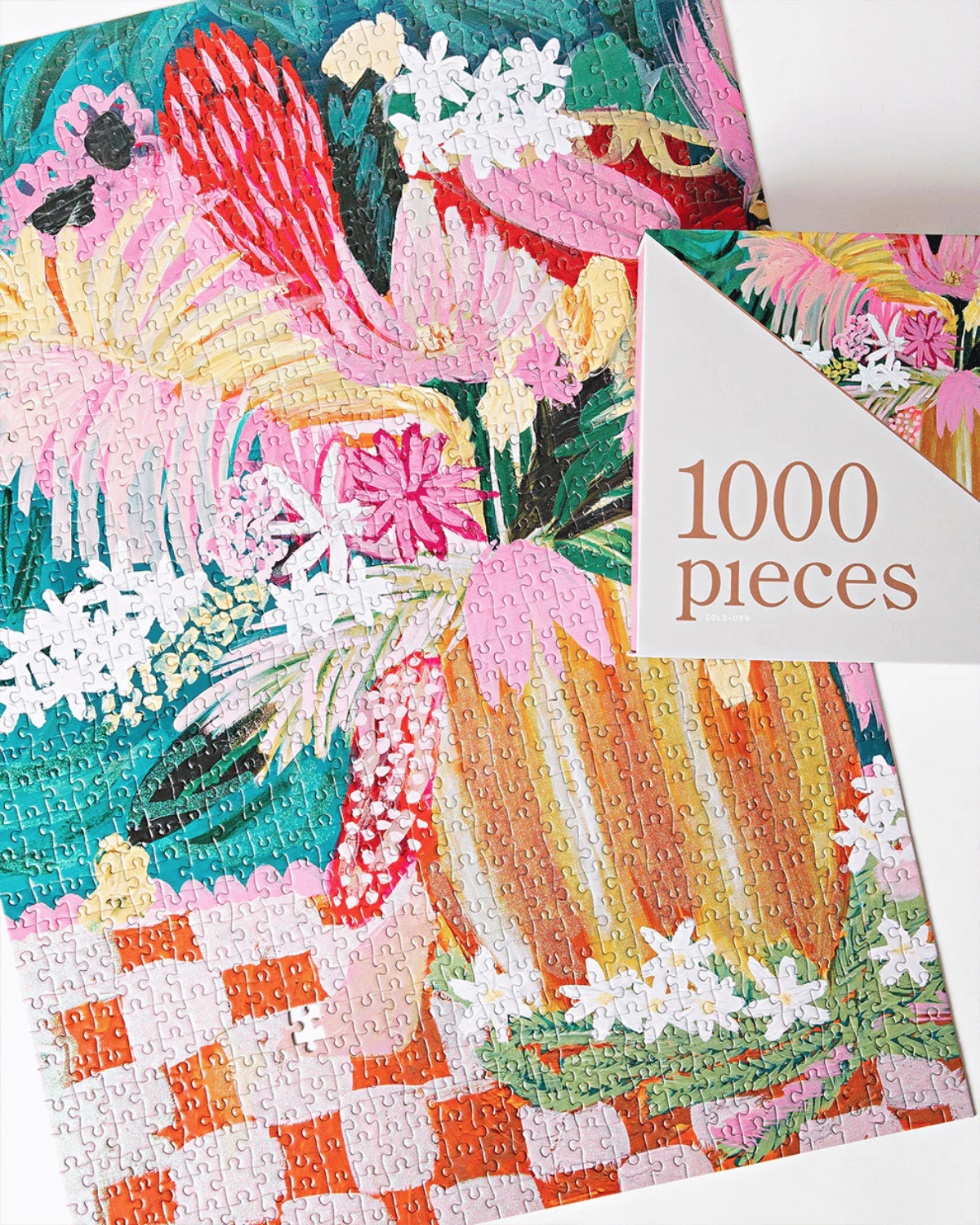 1000 Piece Glitter Puzzle - Gold-Urn by Journey of Something