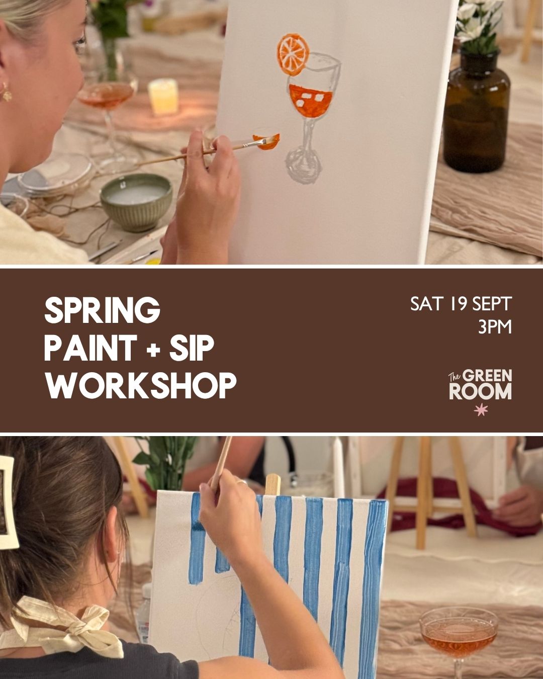 EVENT TICKET: Paint + Sip / Saturday 19th September @ 3pm