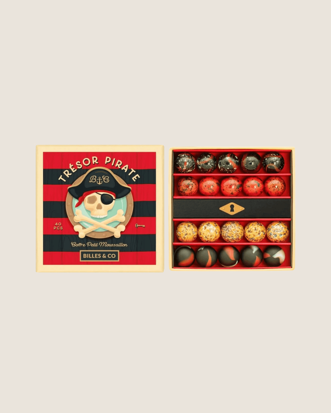 BILLES  &amp; CO ❘ Marble Treasure Box - Pirate Treasure (Small)