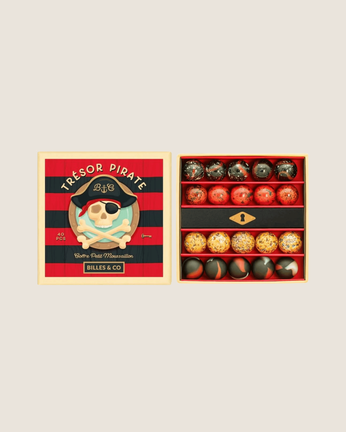 BILLES  &amp; CO ❘ Marble Treasure Box - Pirate Treasure (Small)