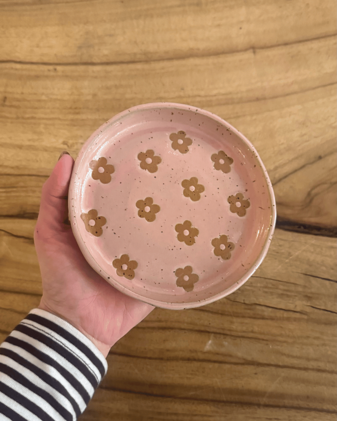 Flower Trinket Plate - Pink