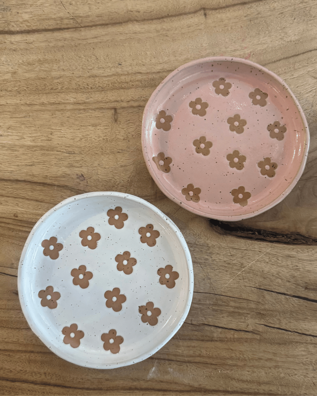 Flower Trinket Plate - White