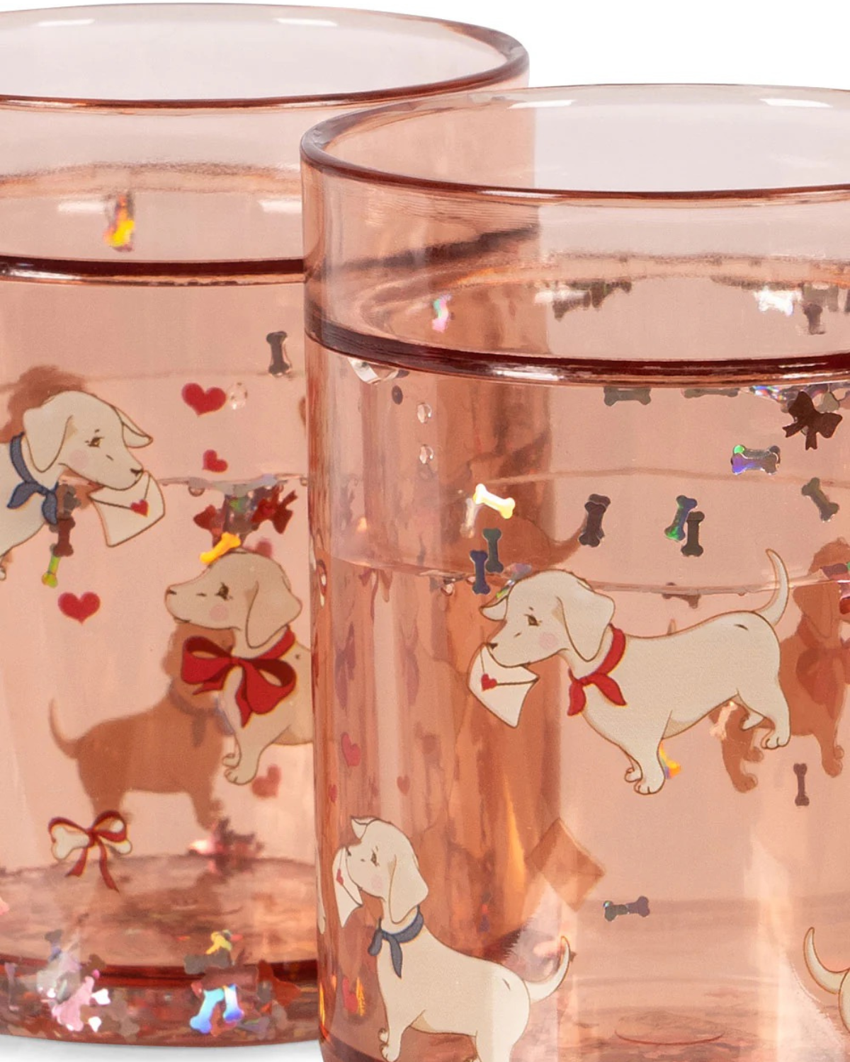 KONGES SLØJD ❘ 2 Pack Glitter Cups - Woof Letter Rose