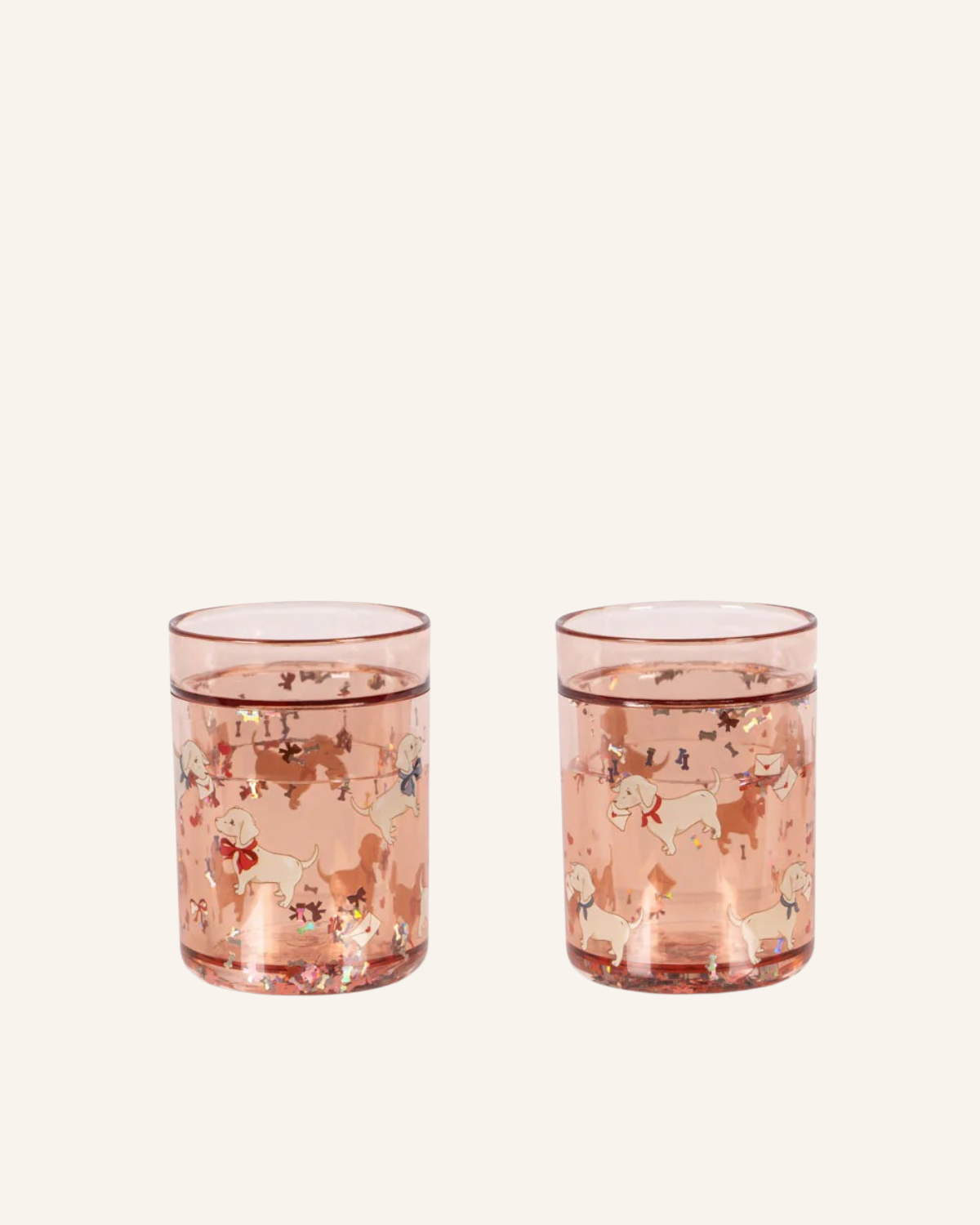 KONGES SLØJD ❘ 2 Pack Glitter Cups - Woof Letter Rose