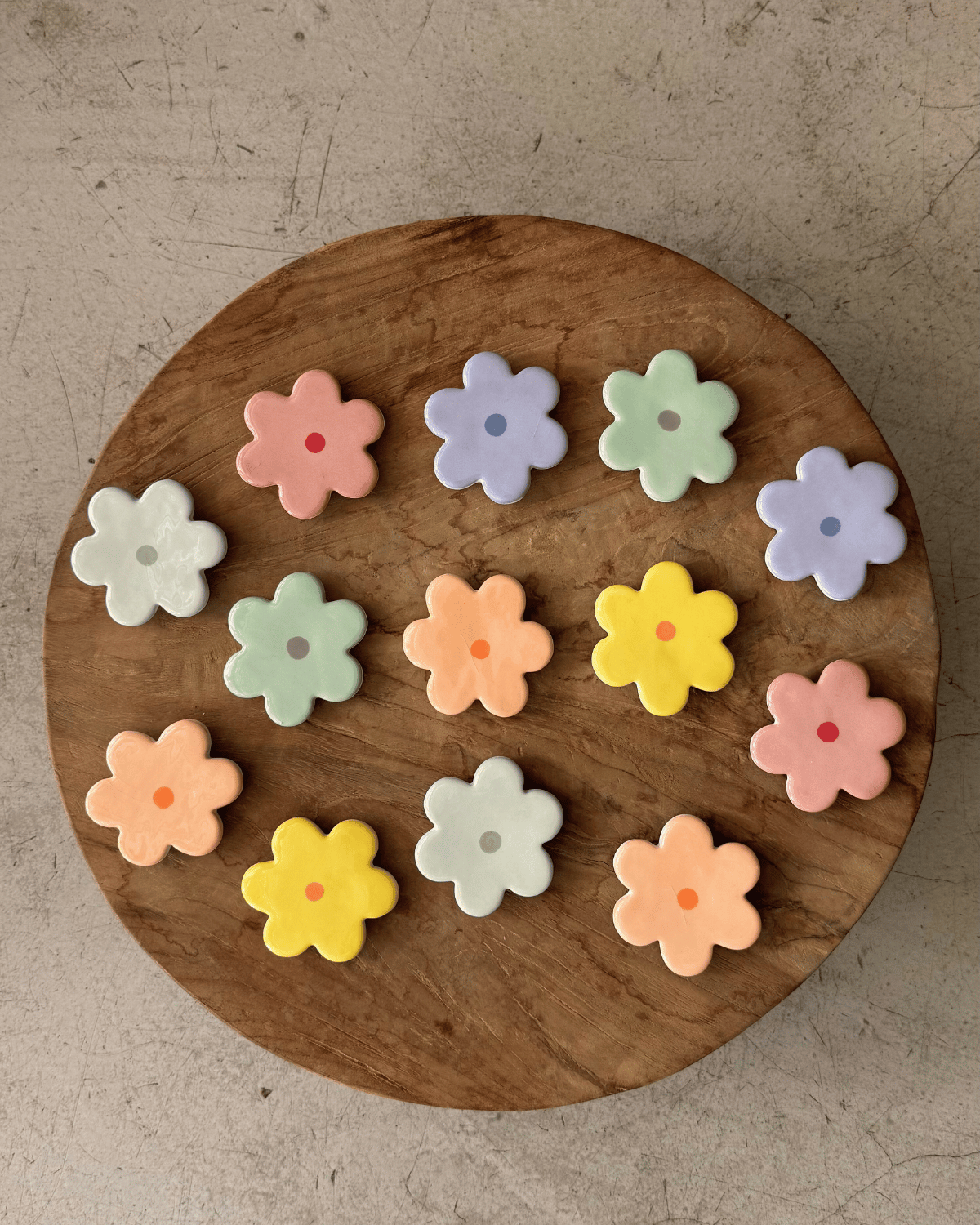 Ceramic Flower Magnet