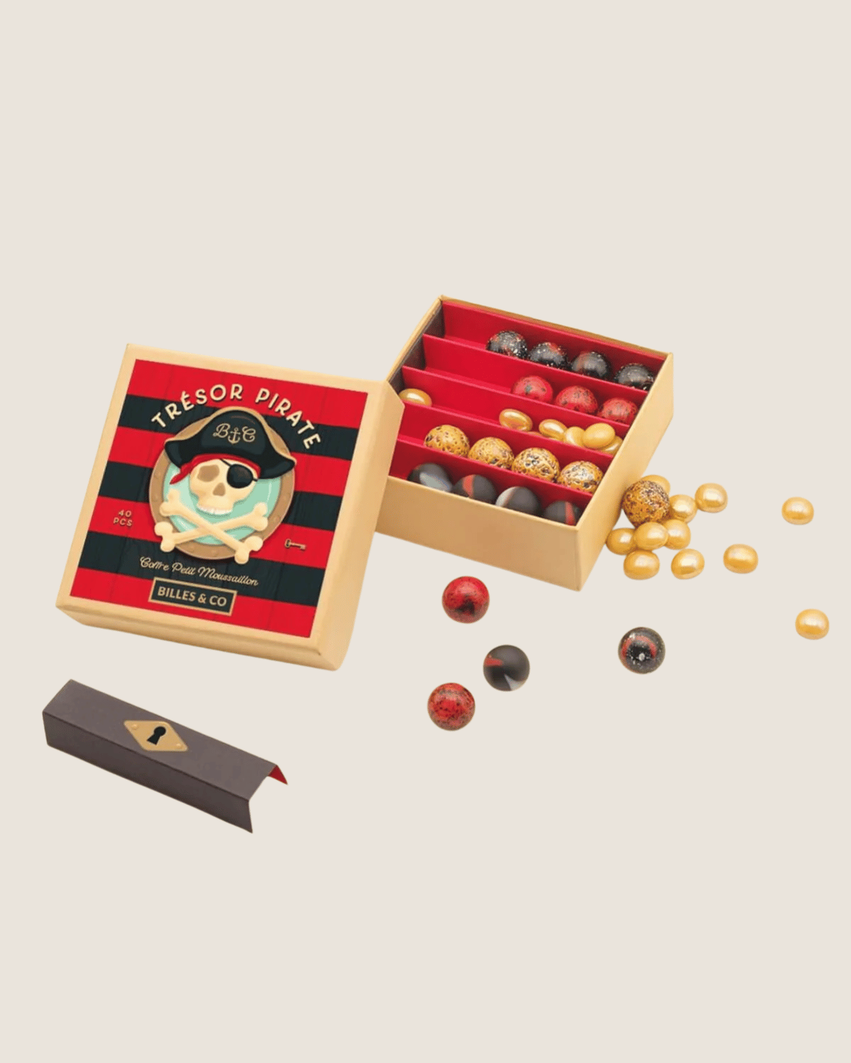BILLES  &amp; CO ❘ Marble Treasure Box - Pirate Treasure (Small)