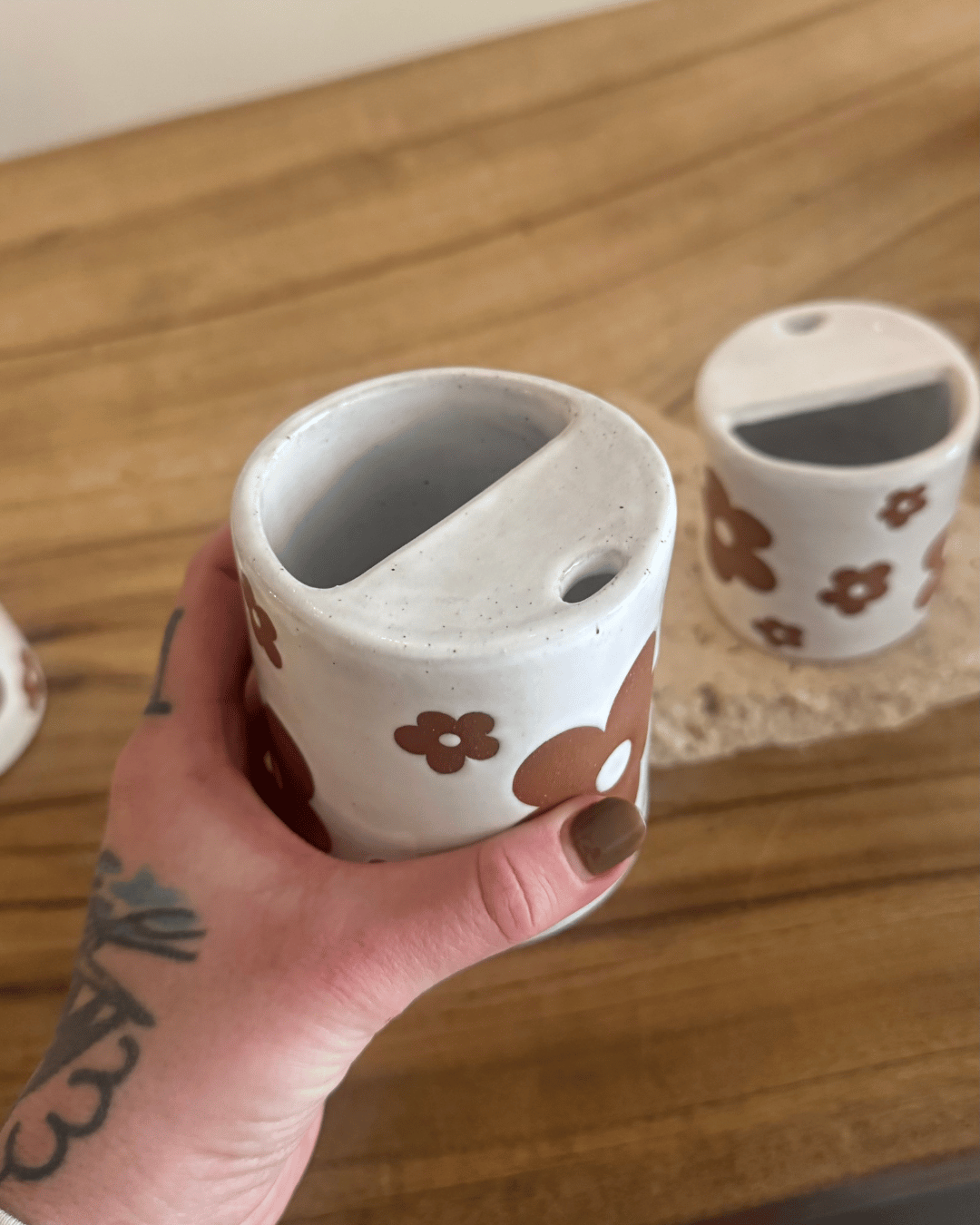 Ceramic Keep Cup - Flower Power