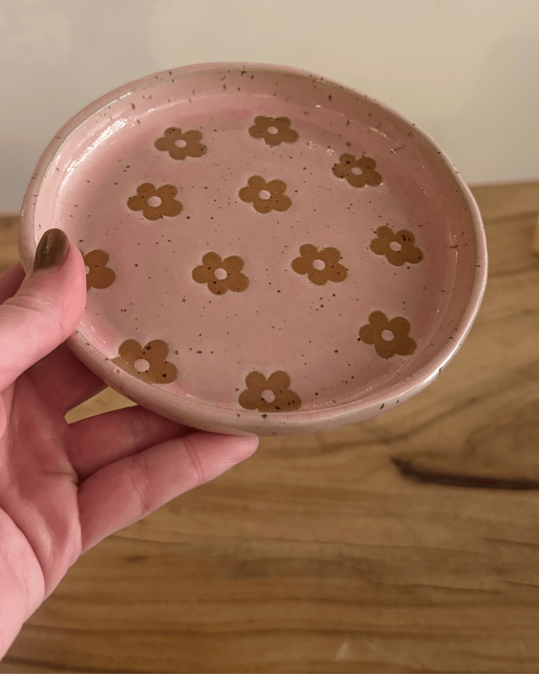 Flower Trinket Plate - Pink