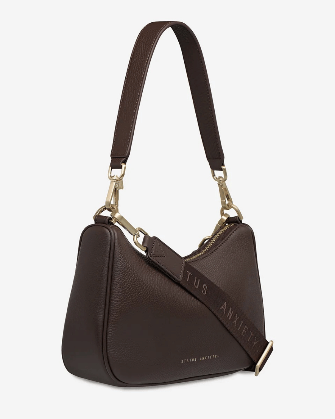 Look Both Ways Bag - Cacoa/Brushed gold