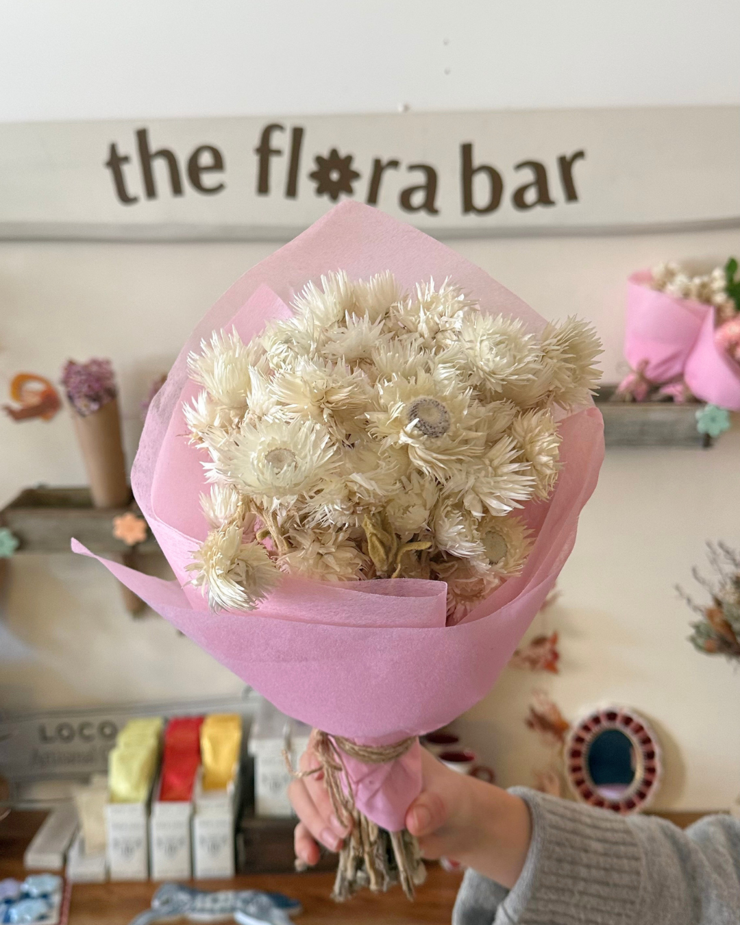 Dried Paper Daisy Bunch