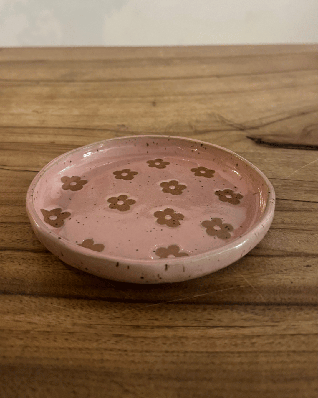 Flower Trinket Plate - Pink