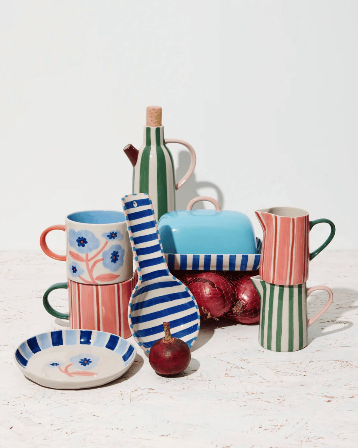 Bloomie Blue Stripe Spoon Rest