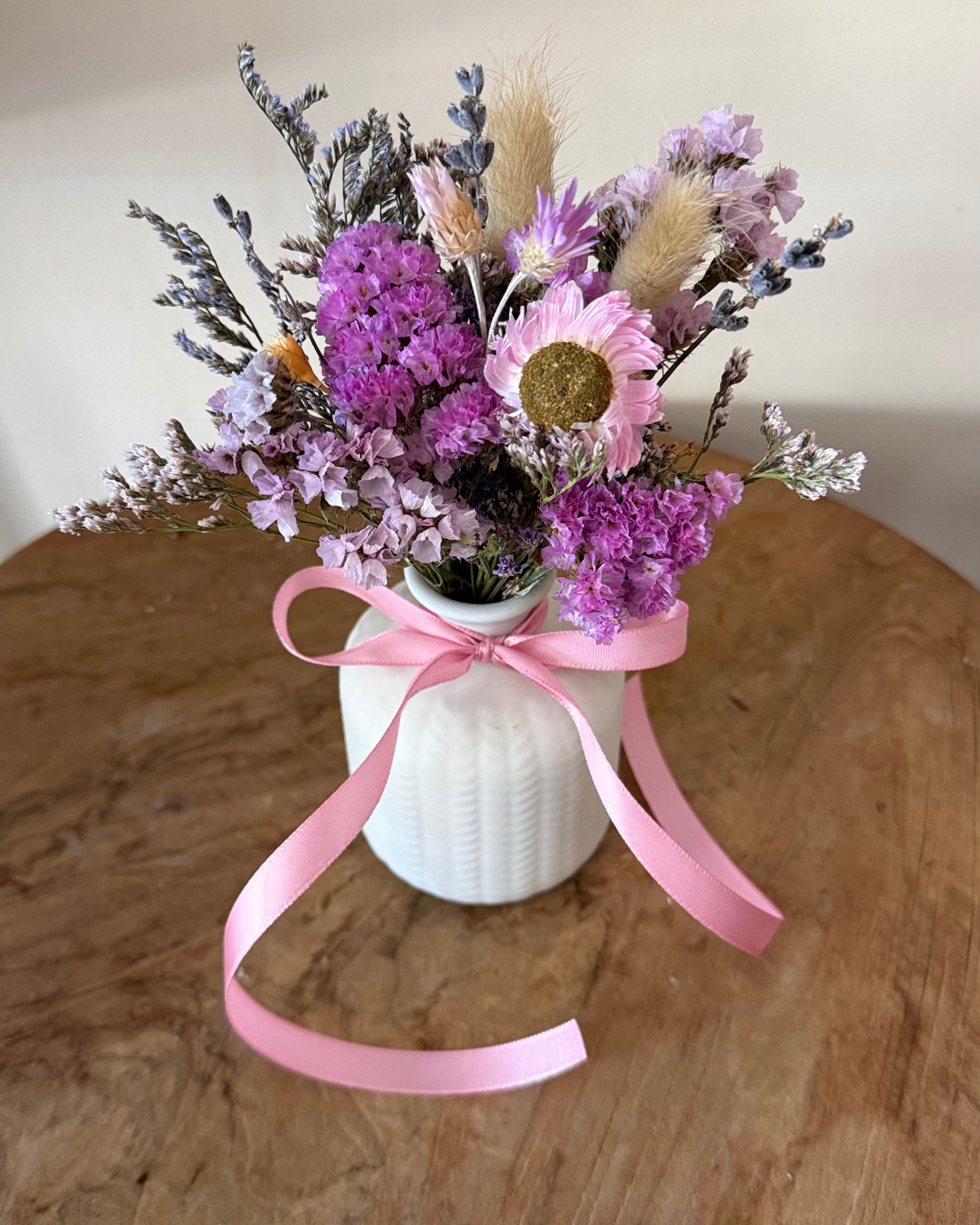 Everlasting Flower Vase - Mini Ricassi White