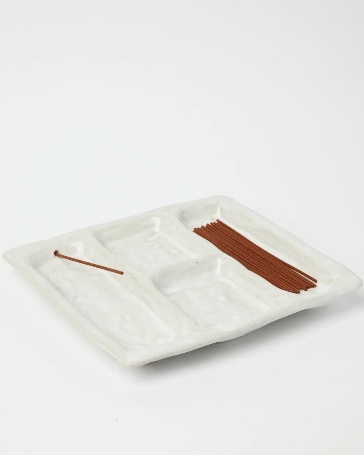 Ceramic Incense Platter - Cream