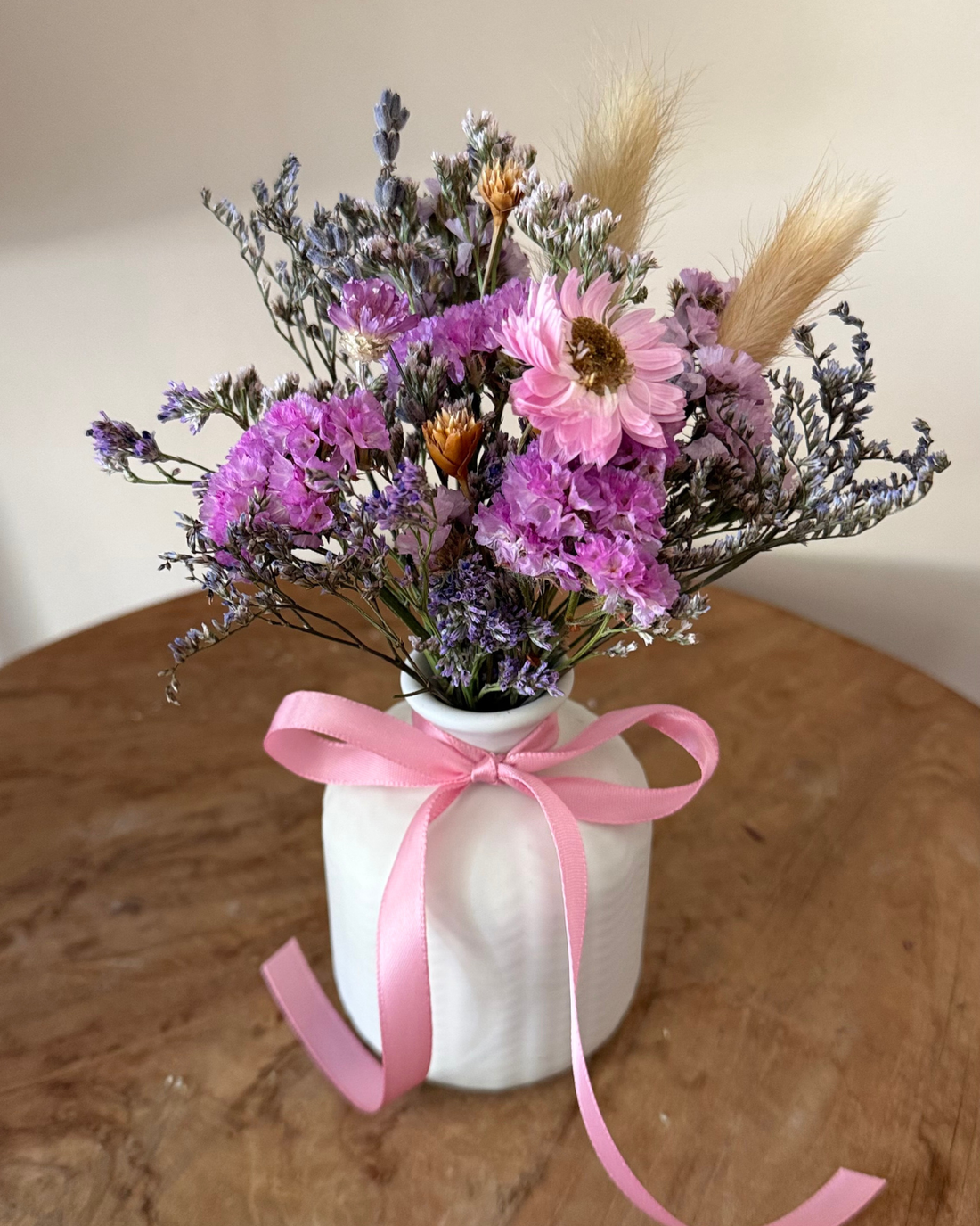 Everlasting Flower Vase - Mini Ricassi White
