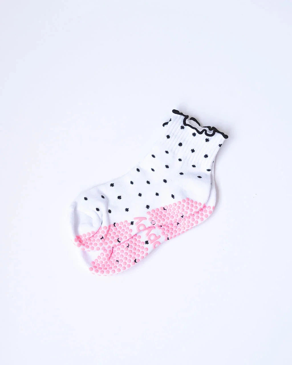 Grippy Socks - White Dotty