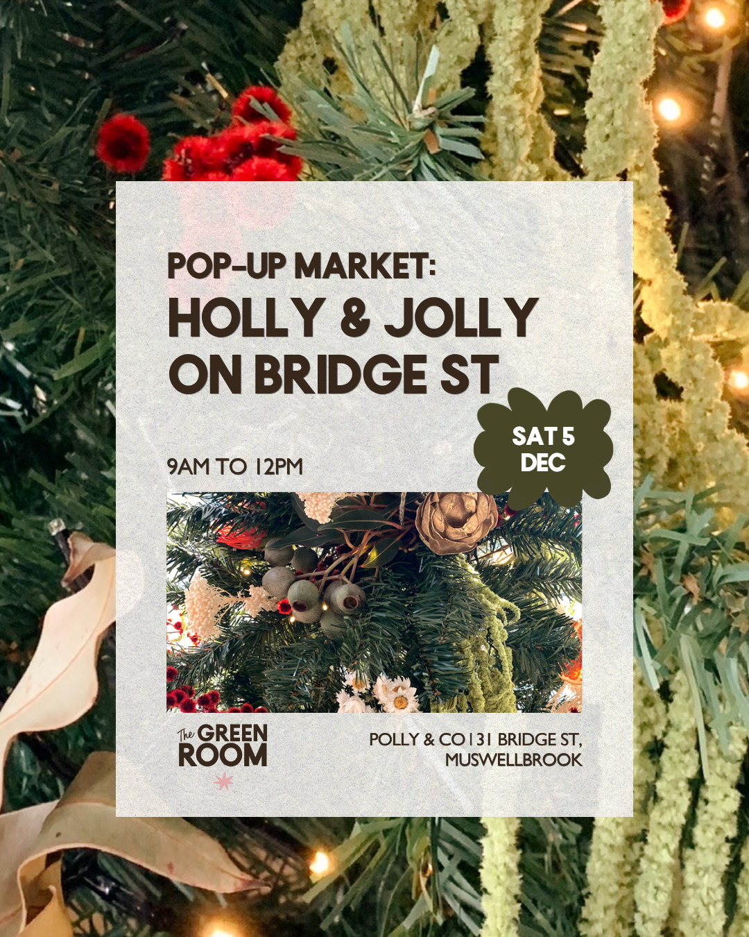 EVENT: Holly &amp; Jolly on Bridge St + Pop-up Market / Saturday 5th December