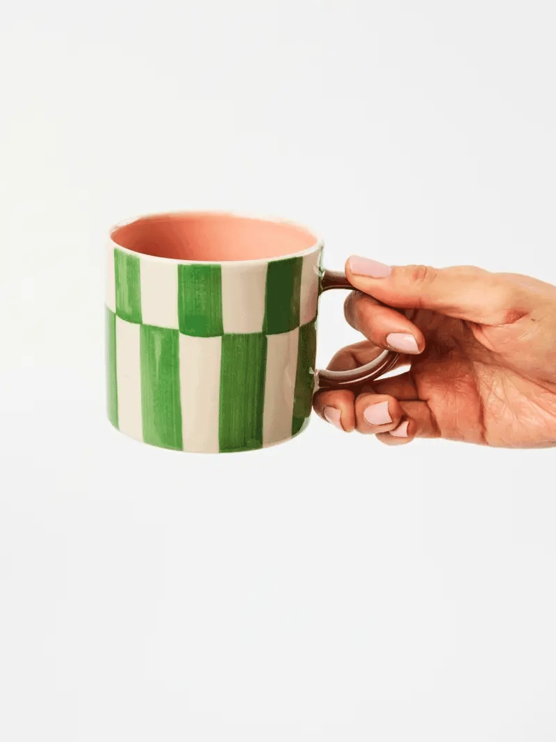 JONES &amp; CO ❘ Bloomie Green Check Mug