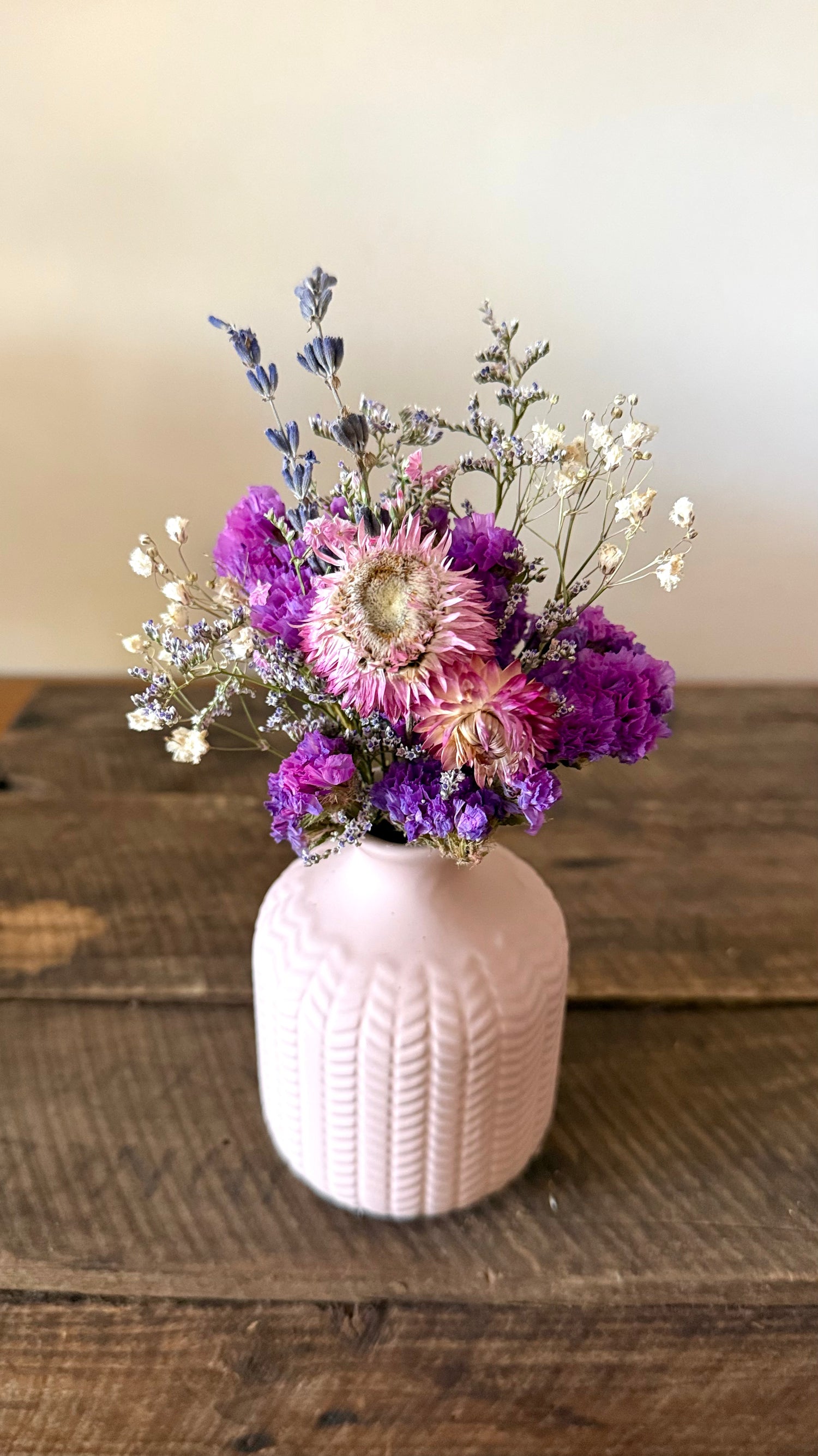 DRIED FLOWER VASE ❘ Mini Pink