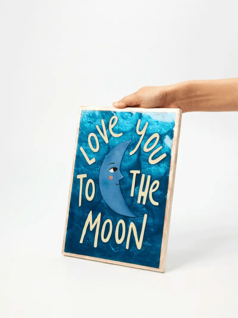Fun House Tile - Love You to the Moon by Jones &amp; Co 