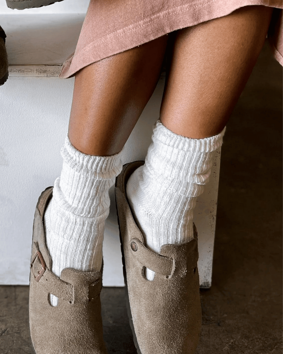 Cottage Socks - White Linen by Le Bon Shoppe ❄️