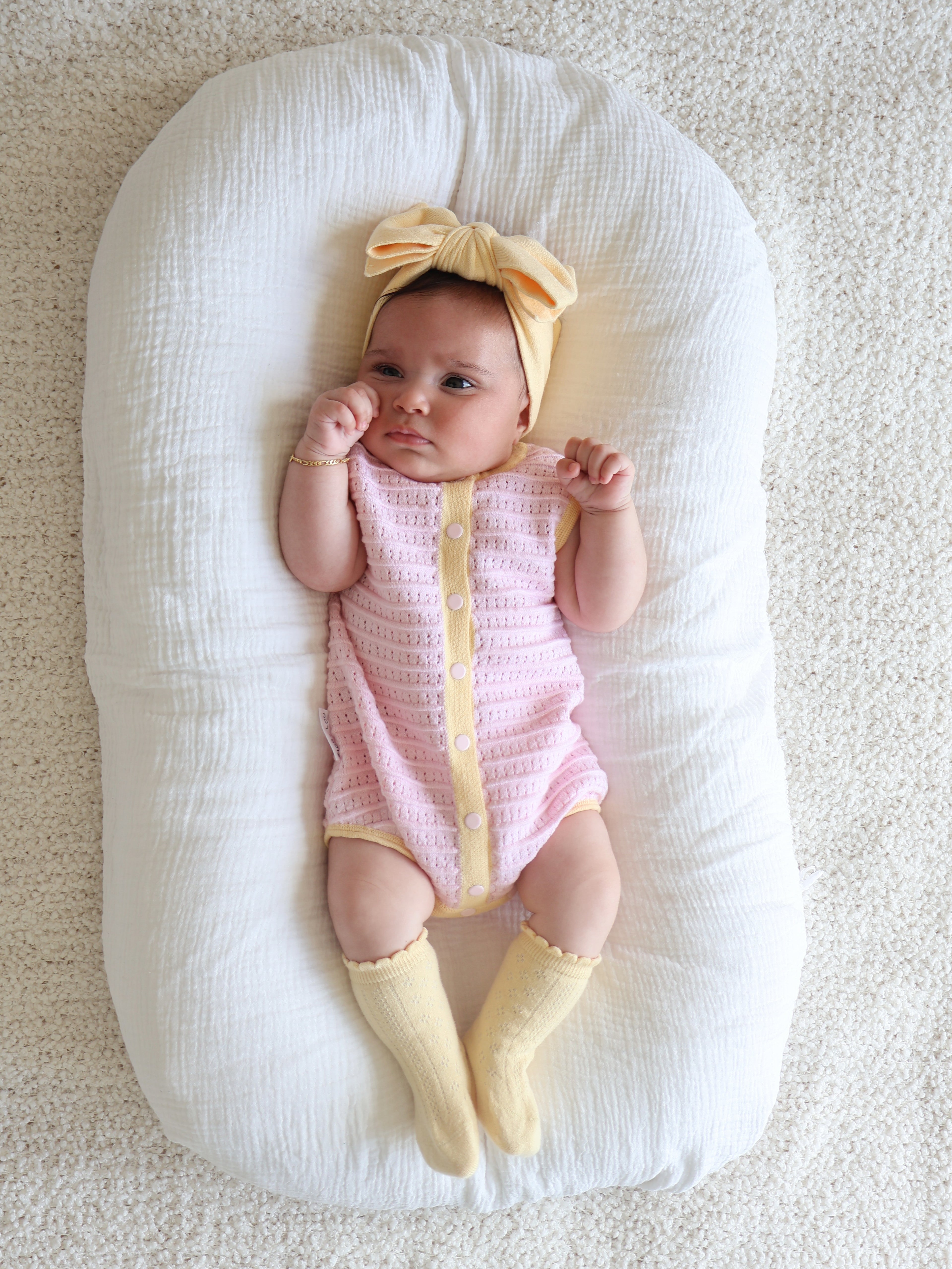 Summer Bubble Romper - Clementine