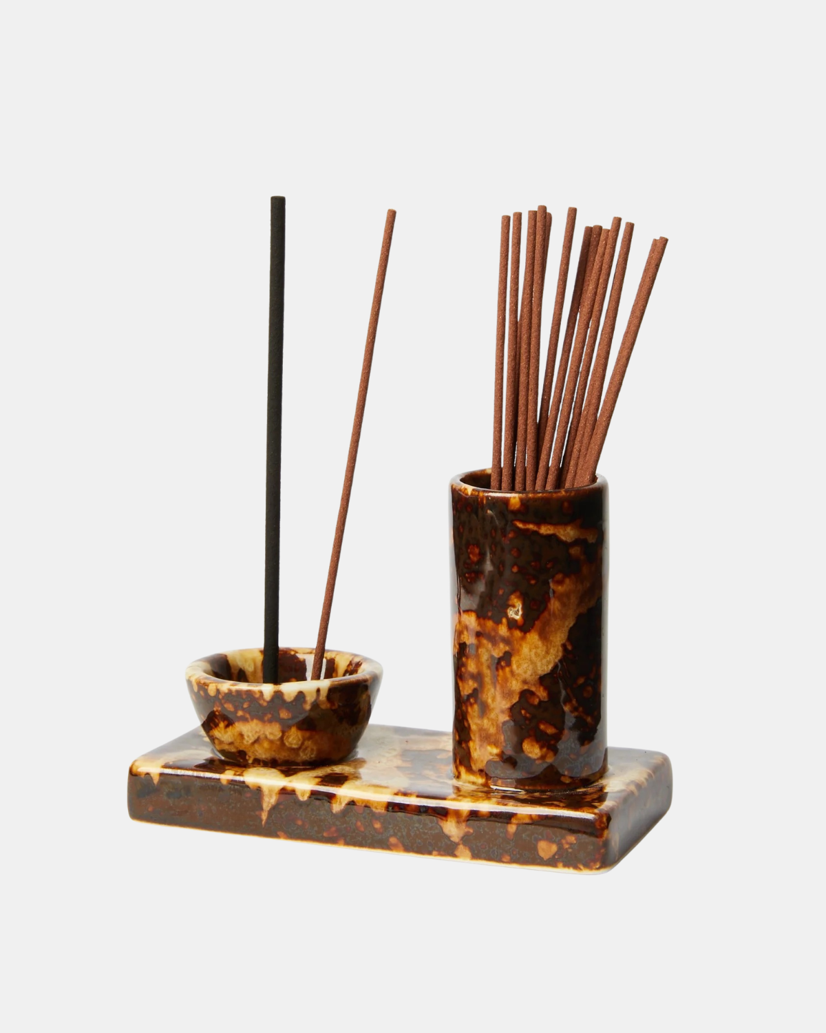 Ceramic Incense Caddy - Chocolate