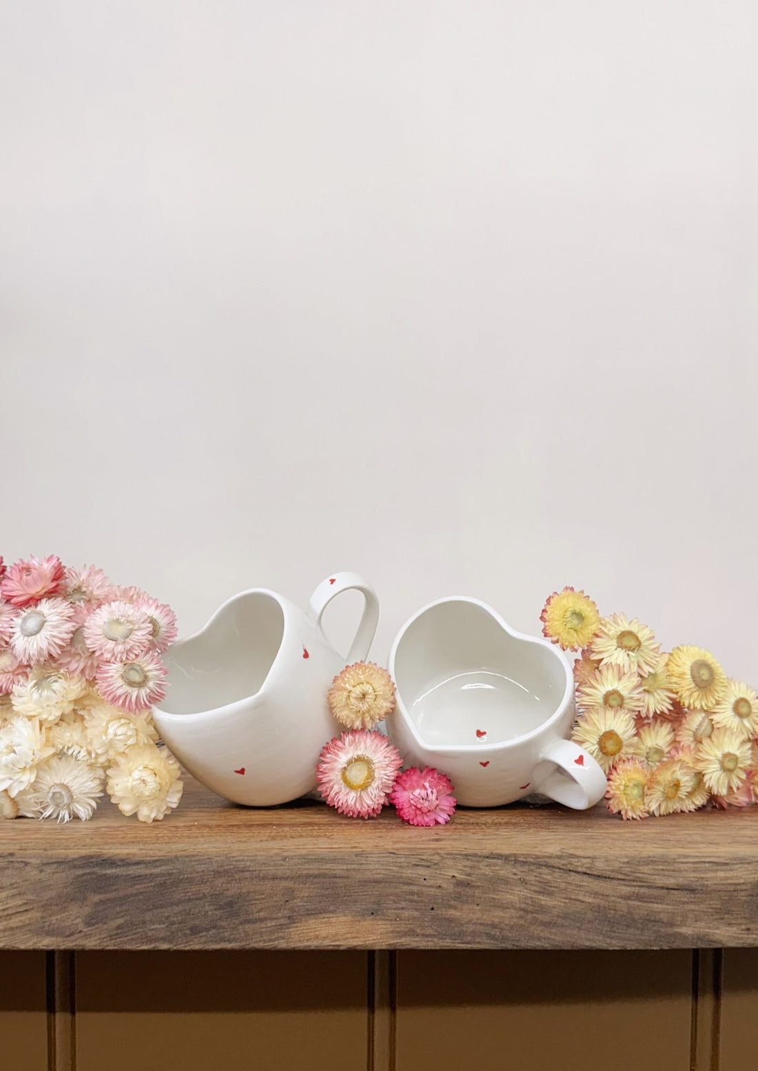 Love Mug - White with Red Hearts