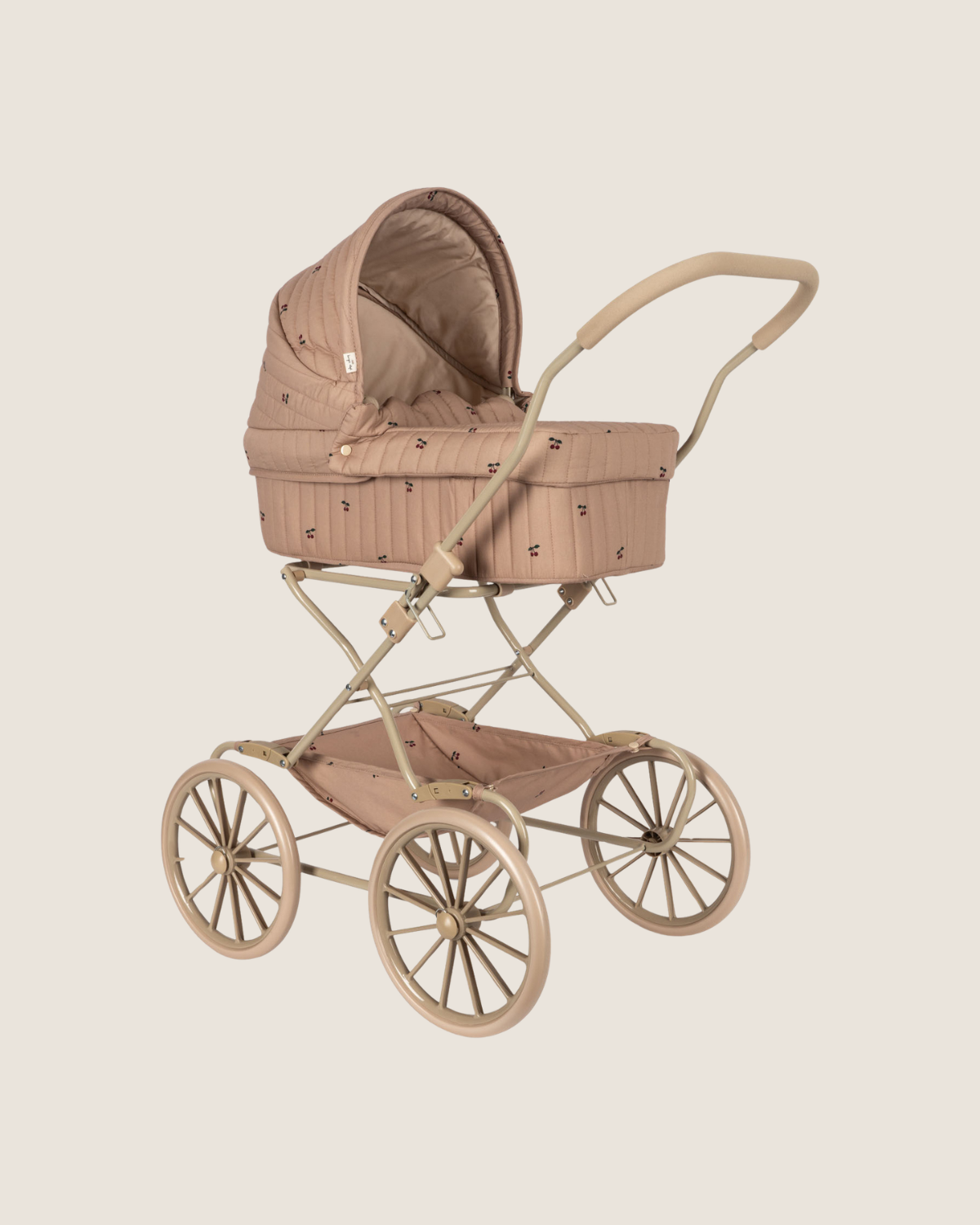 KONGES SLØJD ❘ Doll Pram - Cherry Blush + FREE Cherry Blush Doll Carrier