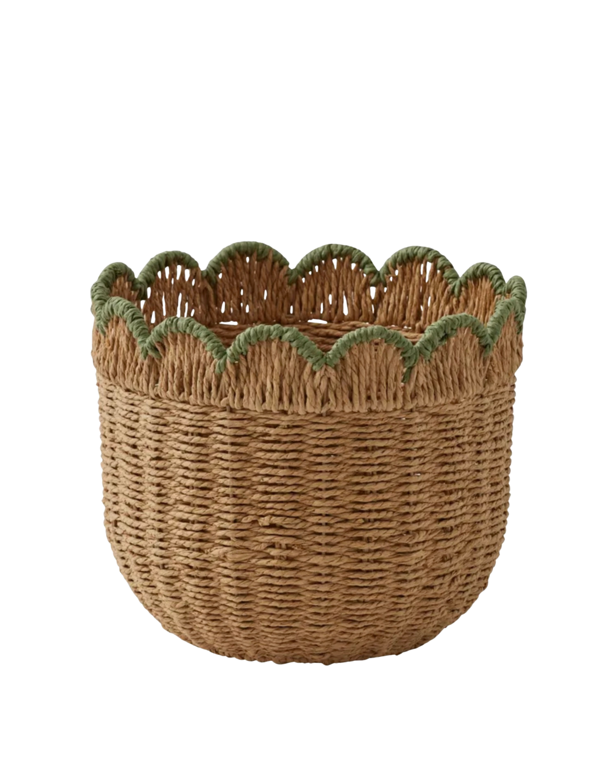Martha Storage Paper Basket - Natural / Green