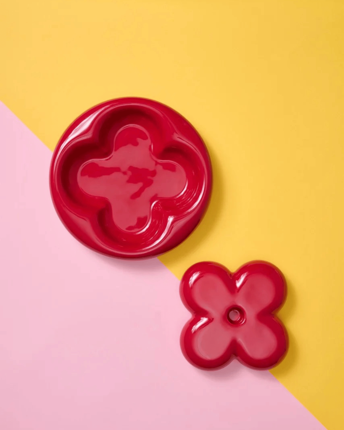 ALEO ❘ Folia Modular Candleholder &amp; Tray - Cherry Cola