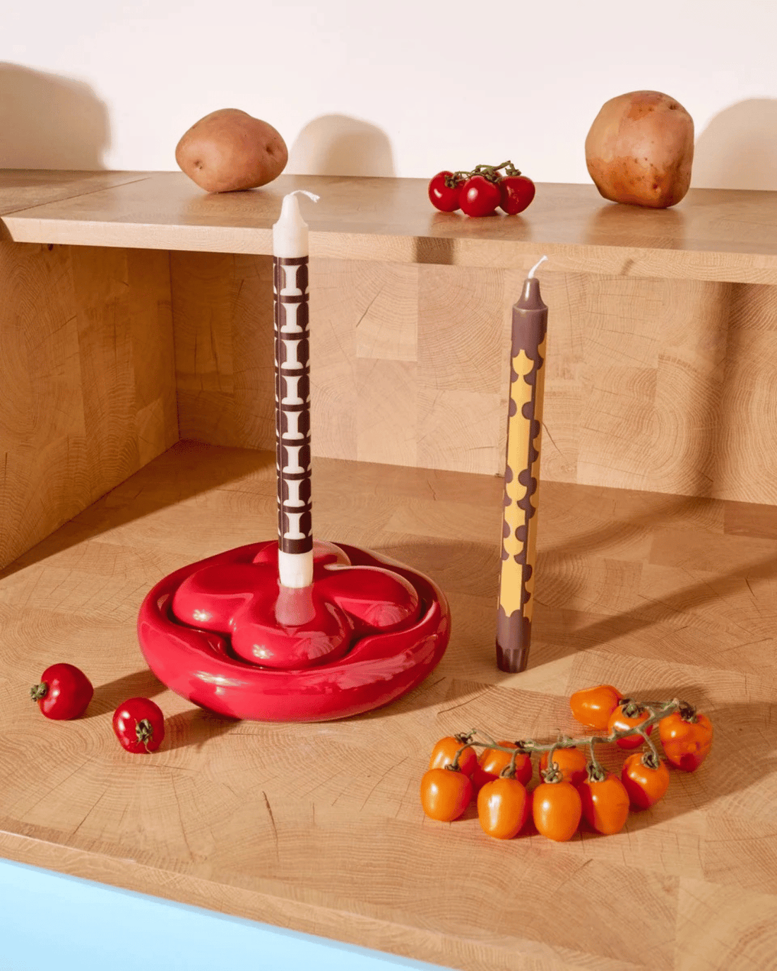 ALEO ❘ Folia Modular Candleholder &amp; Tray - Cherry Cola