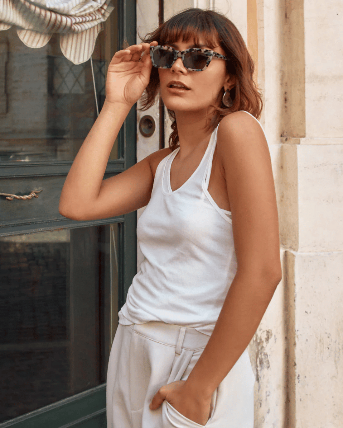 Status Anxiety Antagonist Sunglasses in White Tort 