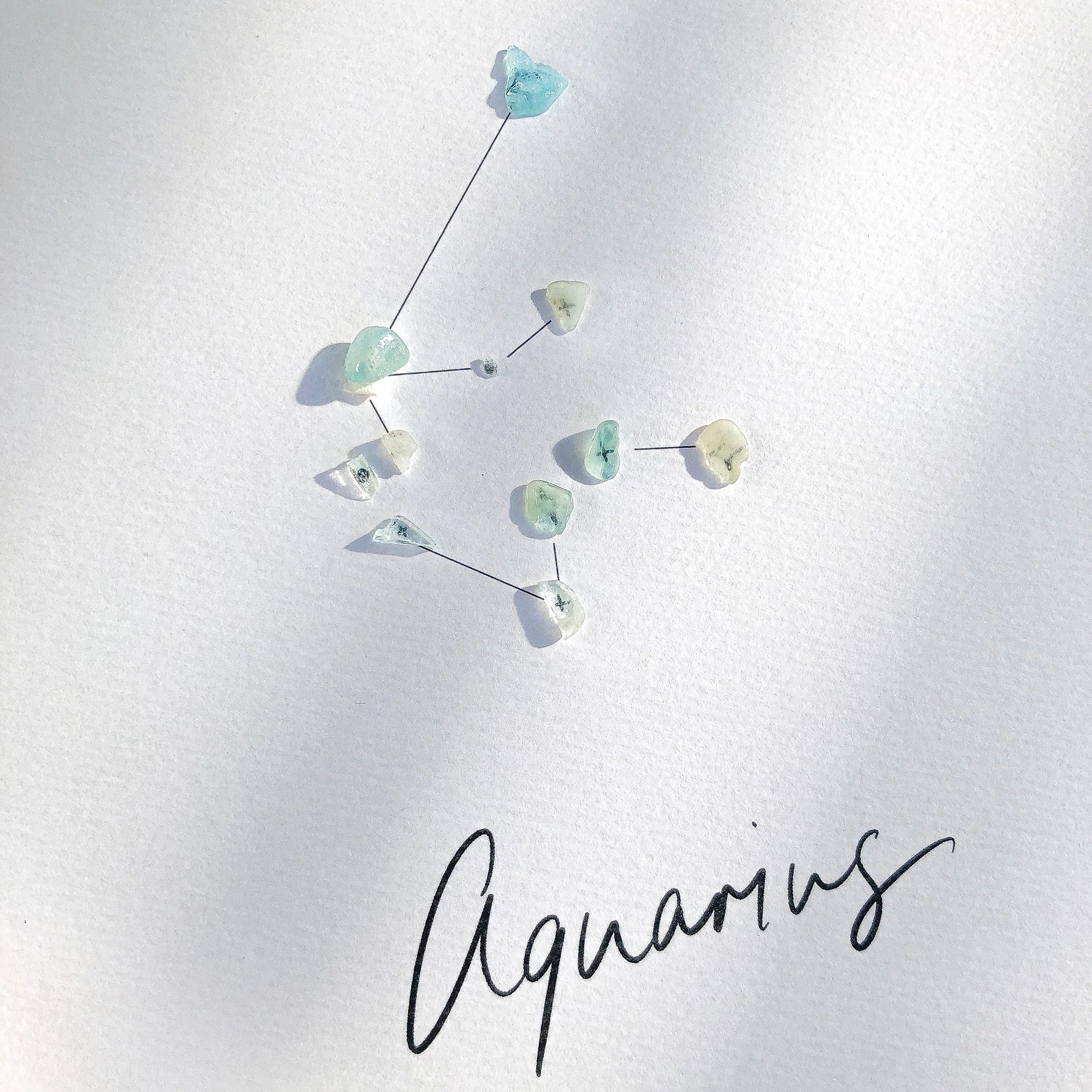 Crystal Zodiac Prints by Bondi Letters x Wildfire Co. Design - Aquarius