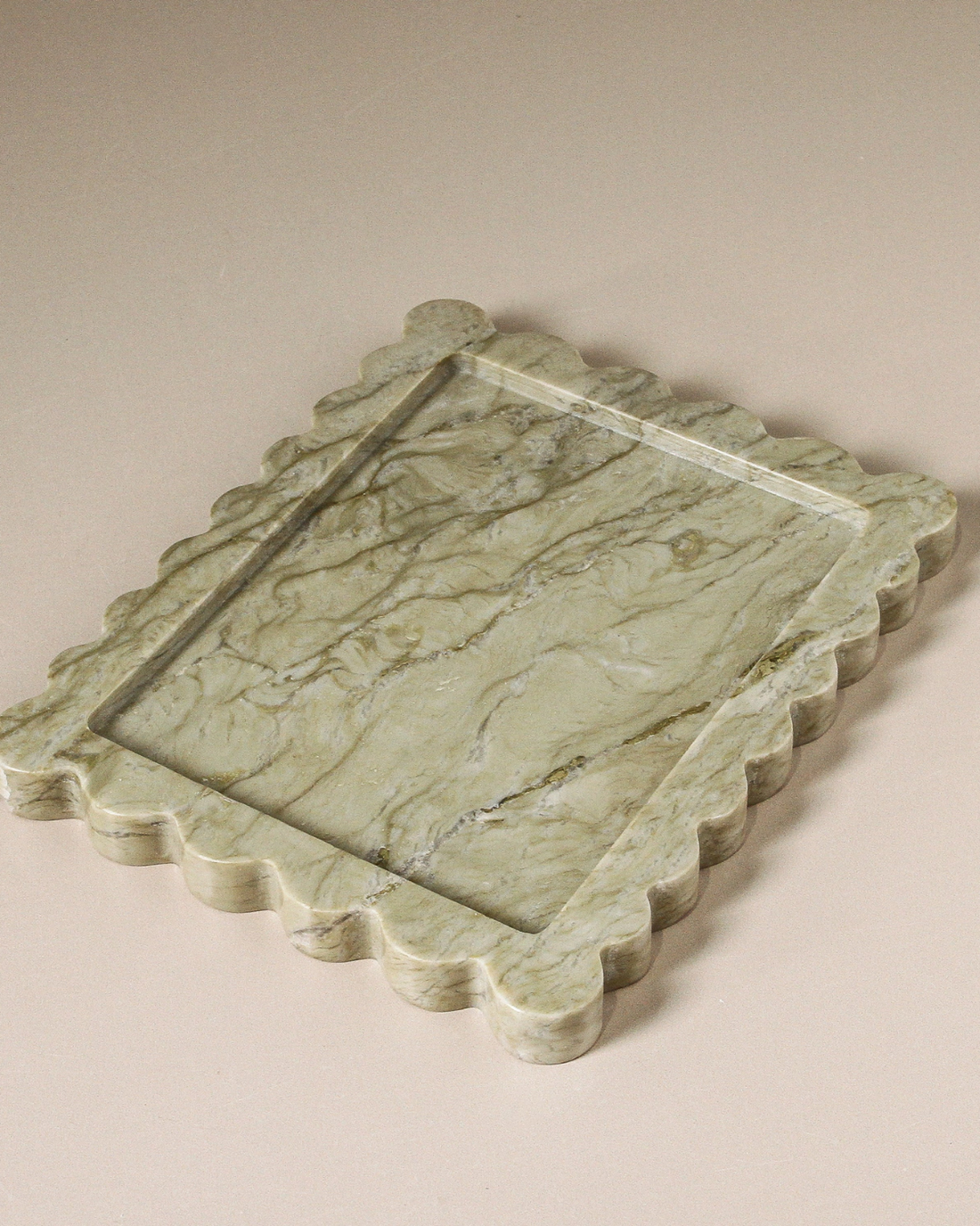 INDIGO LOVE ❘ Arabesque Tray - Mint Marble