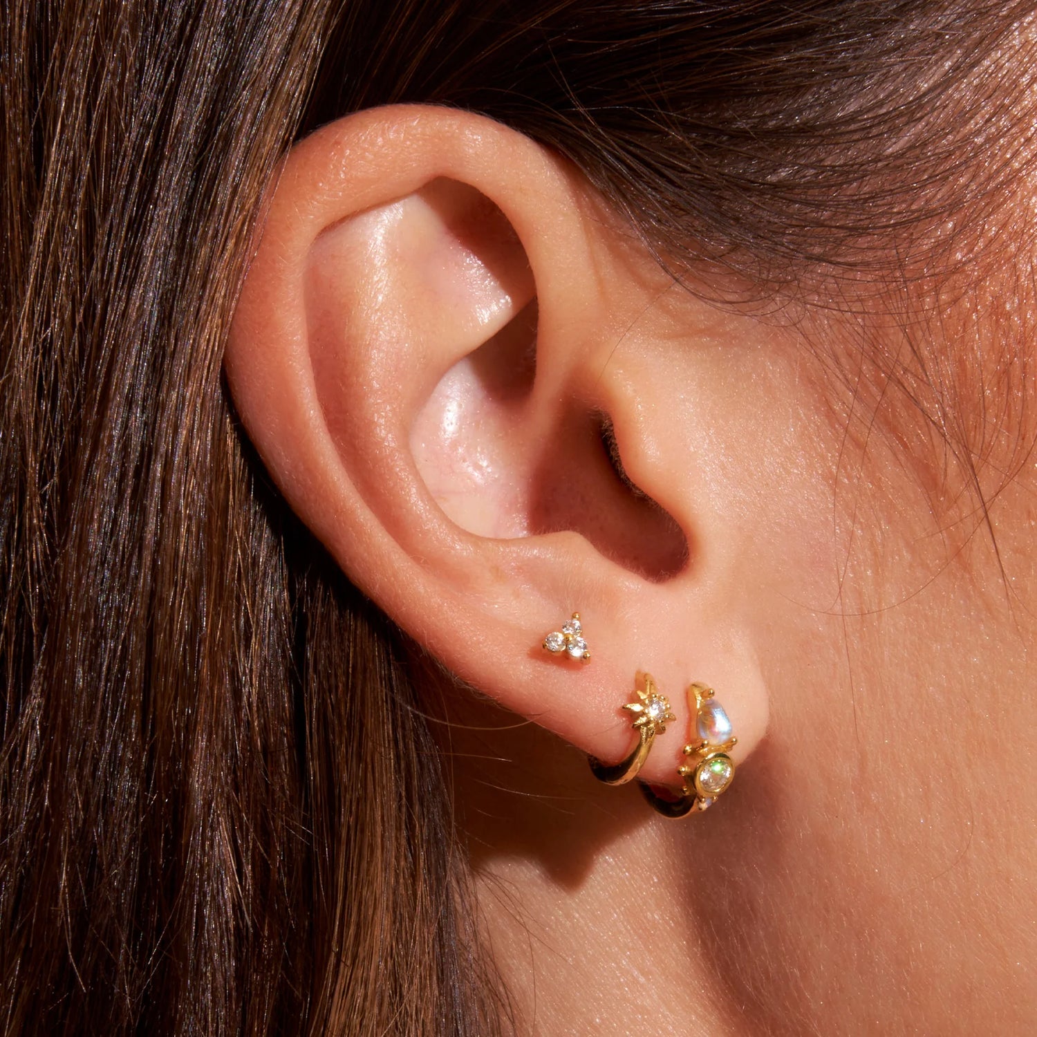 Cassia Stud Earrings - Stone by Arms of Eve