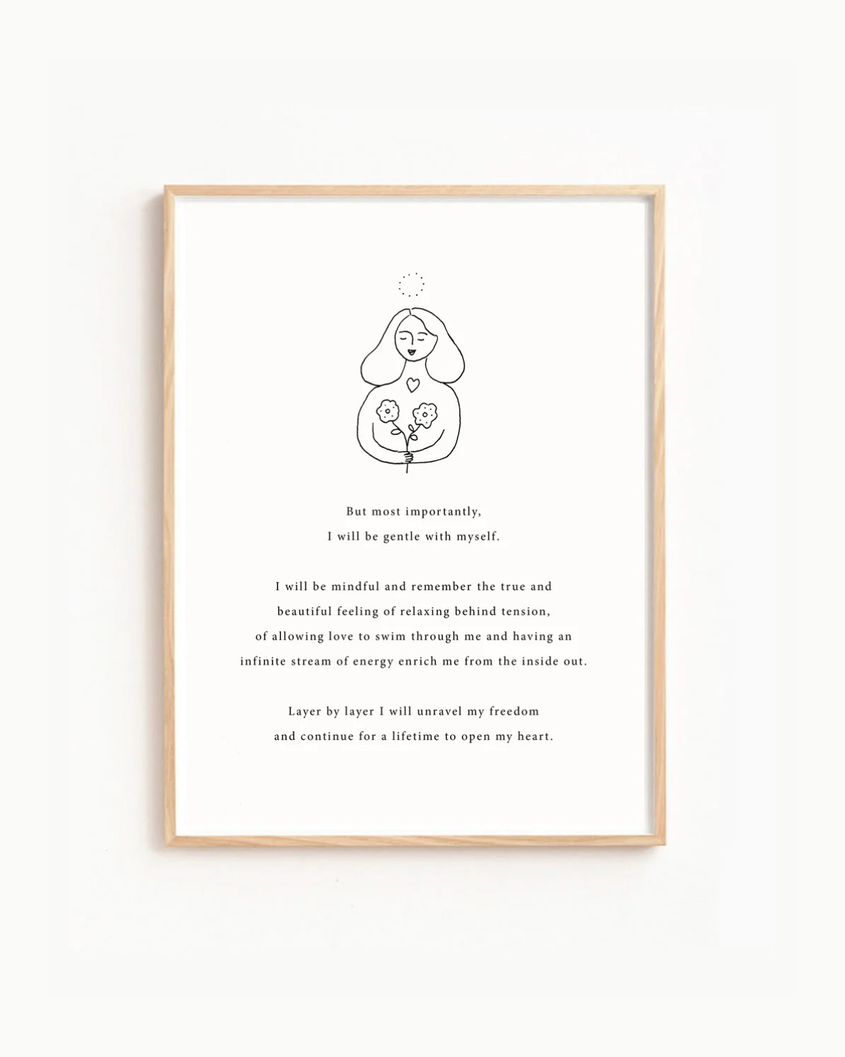 Art Poem Print  - Be Gentle by Musings from the Moon