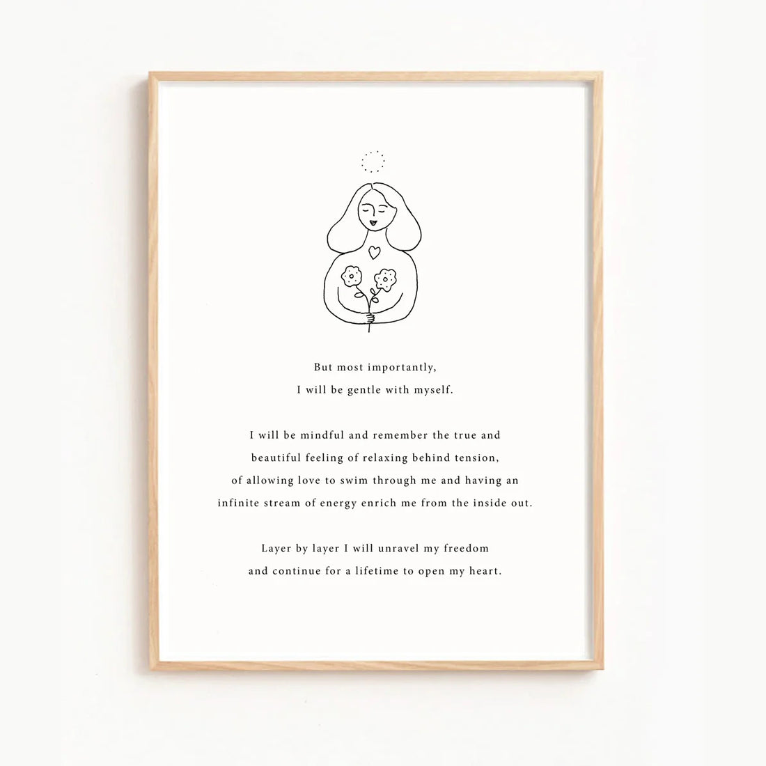 Art Poem Print  - Be Gentle