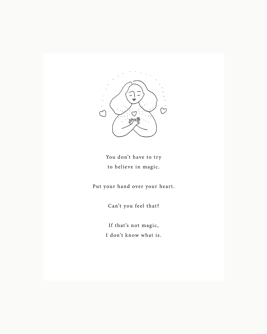 Art Poem Print - Believe in Magic