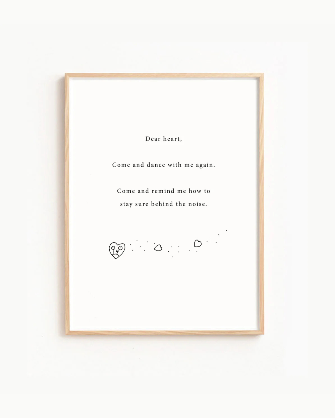 Art Poem Print  - Dear Heart