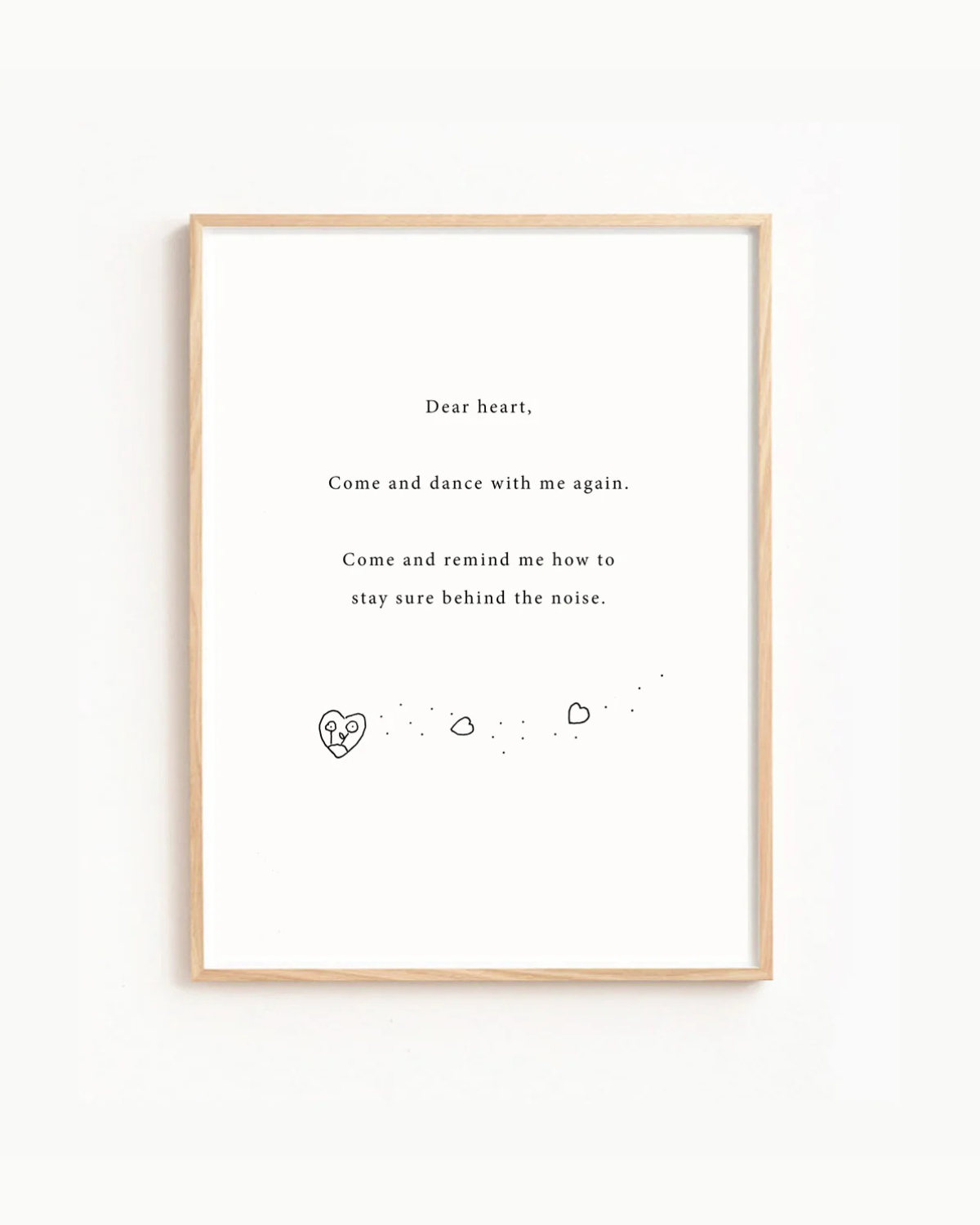 Art Poem Print  - Dear Heart