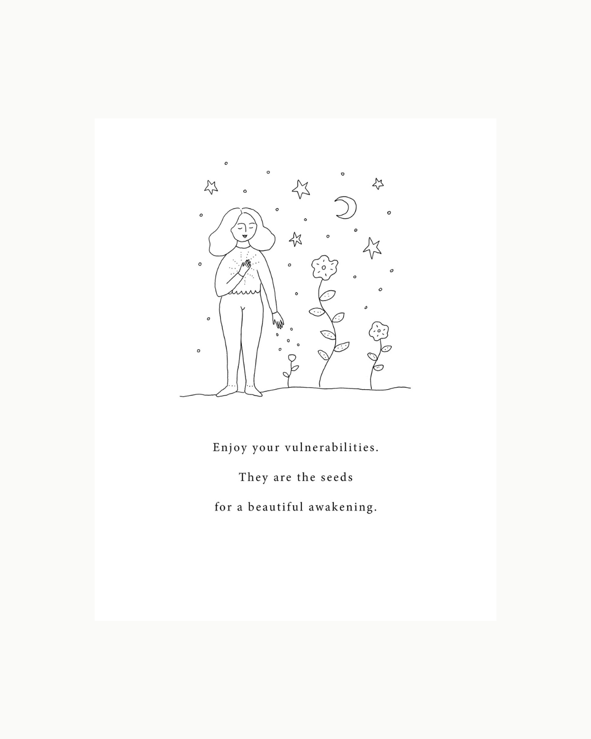 Art Poem Print - Enjoy Your Vulnerabilities by Musings from the Moon