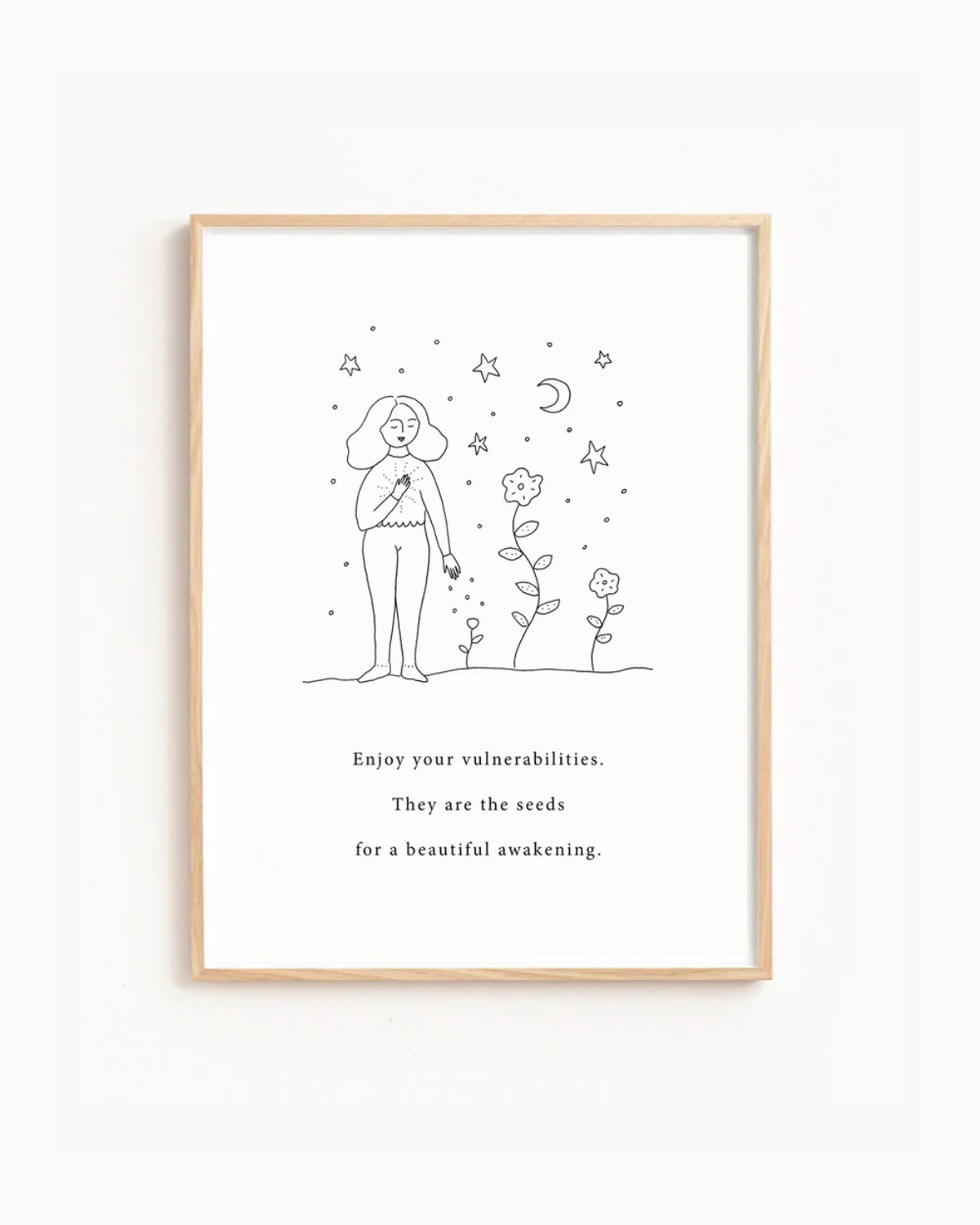 Art Poem Print - Enjoy Your Vulnerabilities by Musings from the Moon