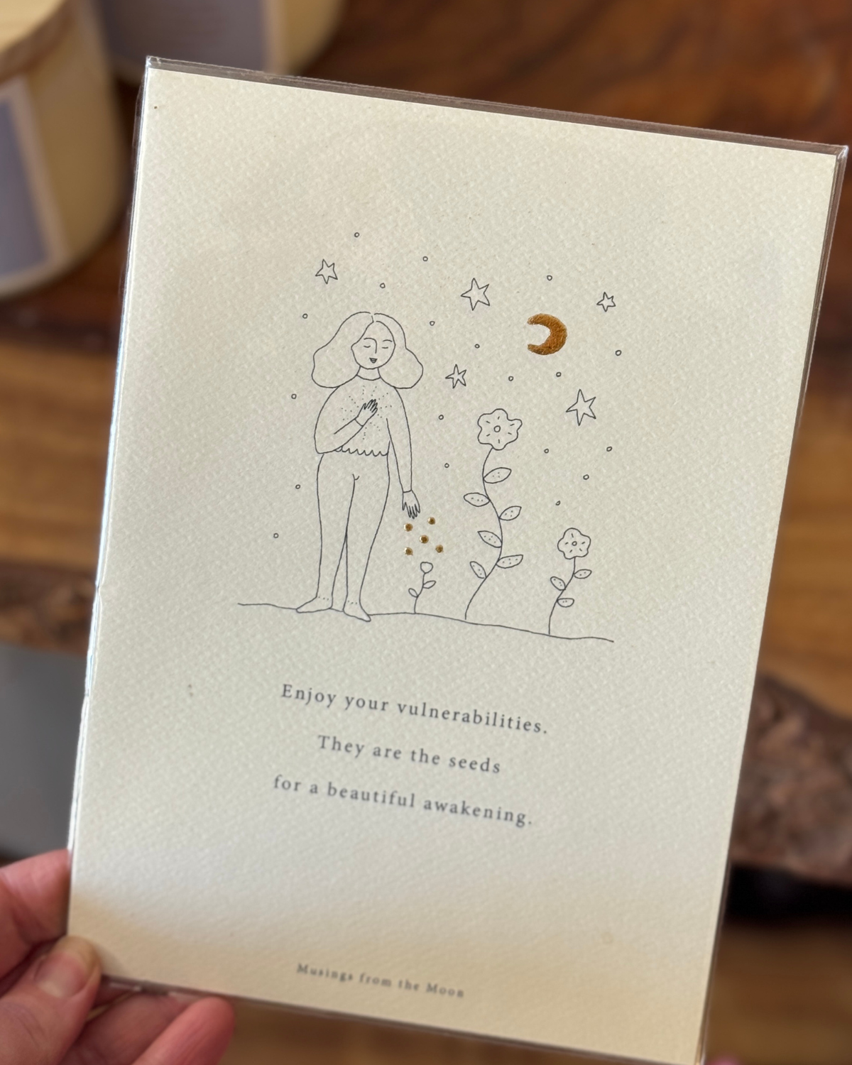 Art Poem Print - Enjoy Your Vulnerabilities by Musings from the Moon