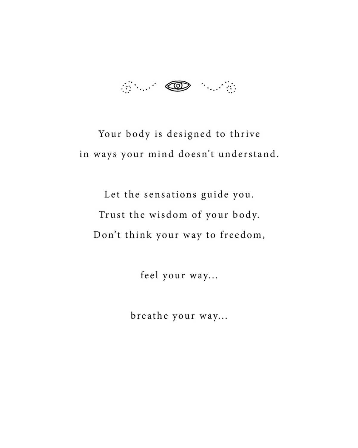 Art Poem Print - Feel Your Way