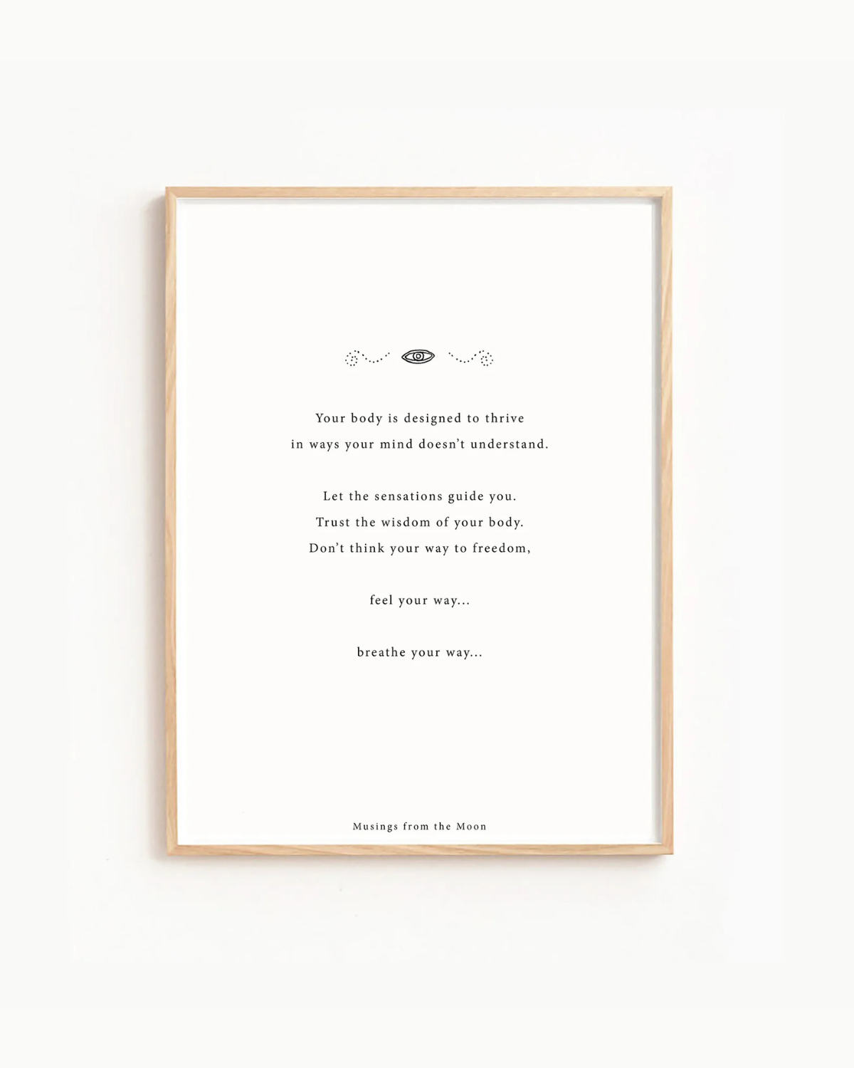 Art Poem Print - Feel Your Way
