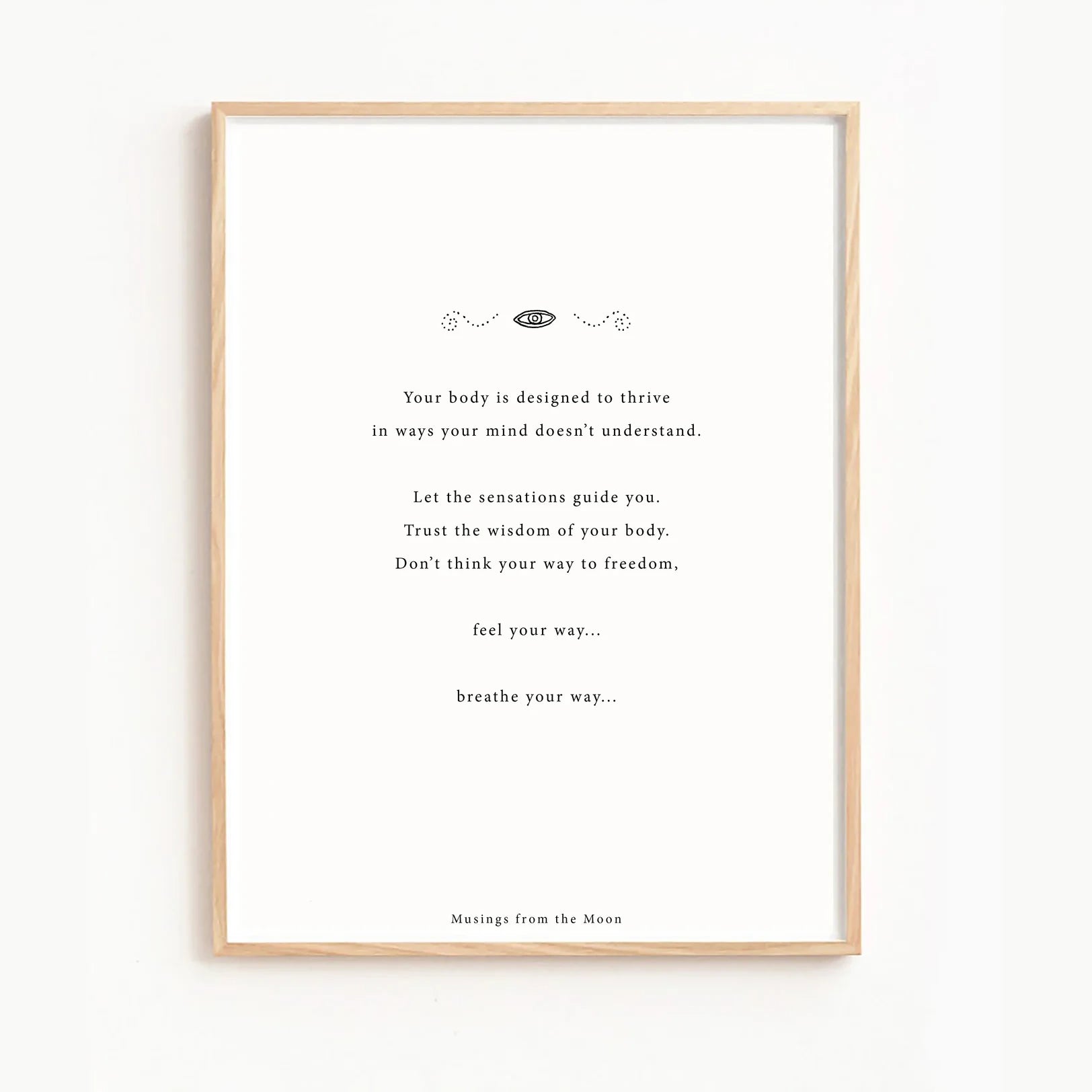 Art Poem Print  - Feel your way (with Gold Leaf Detail)